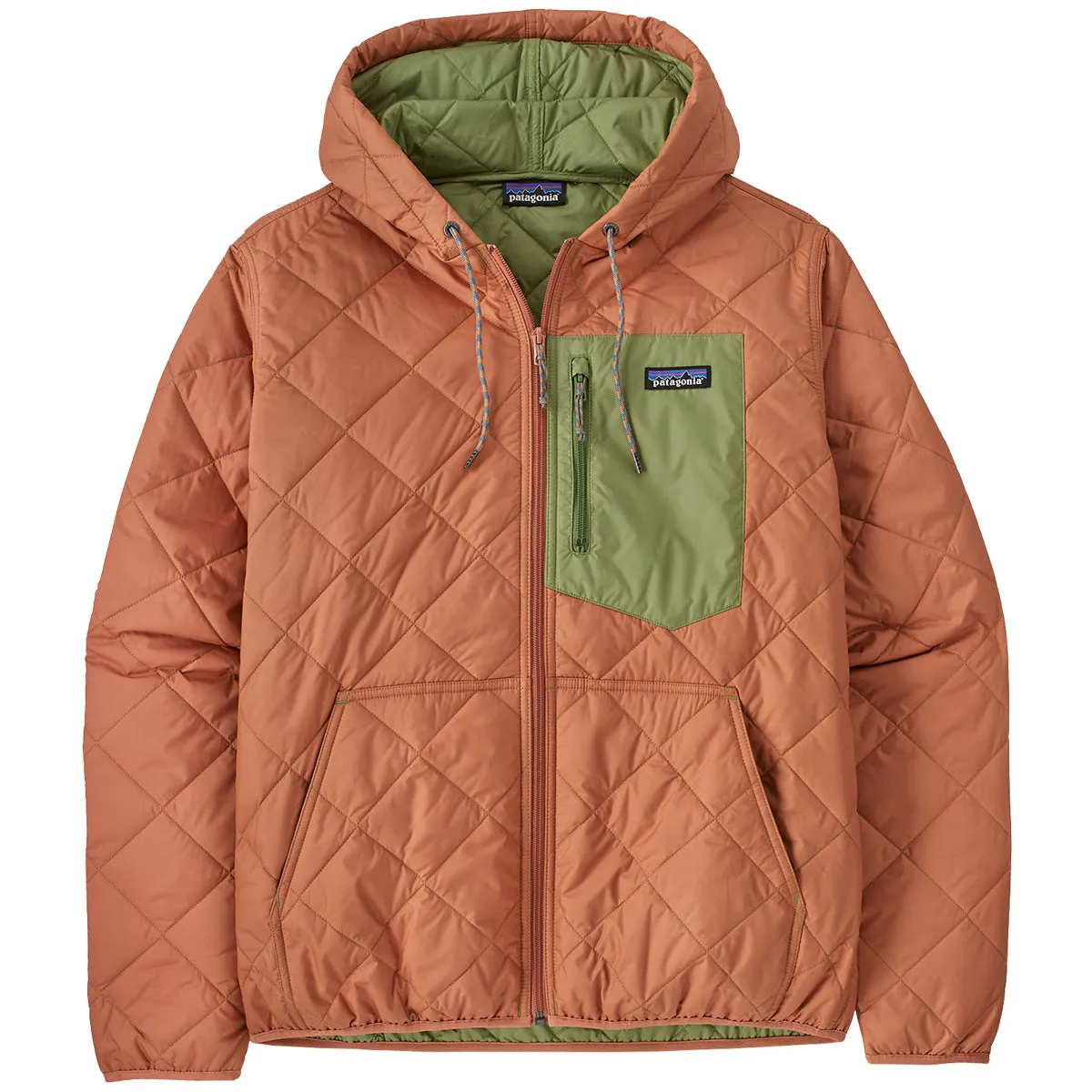 Patagonia Diamond Quilted Bomber Hooded Zip Jacket