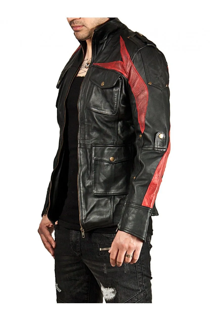 Prototype 2 Game Alex Mercer Cosplay James Heller Black Leather Jacket