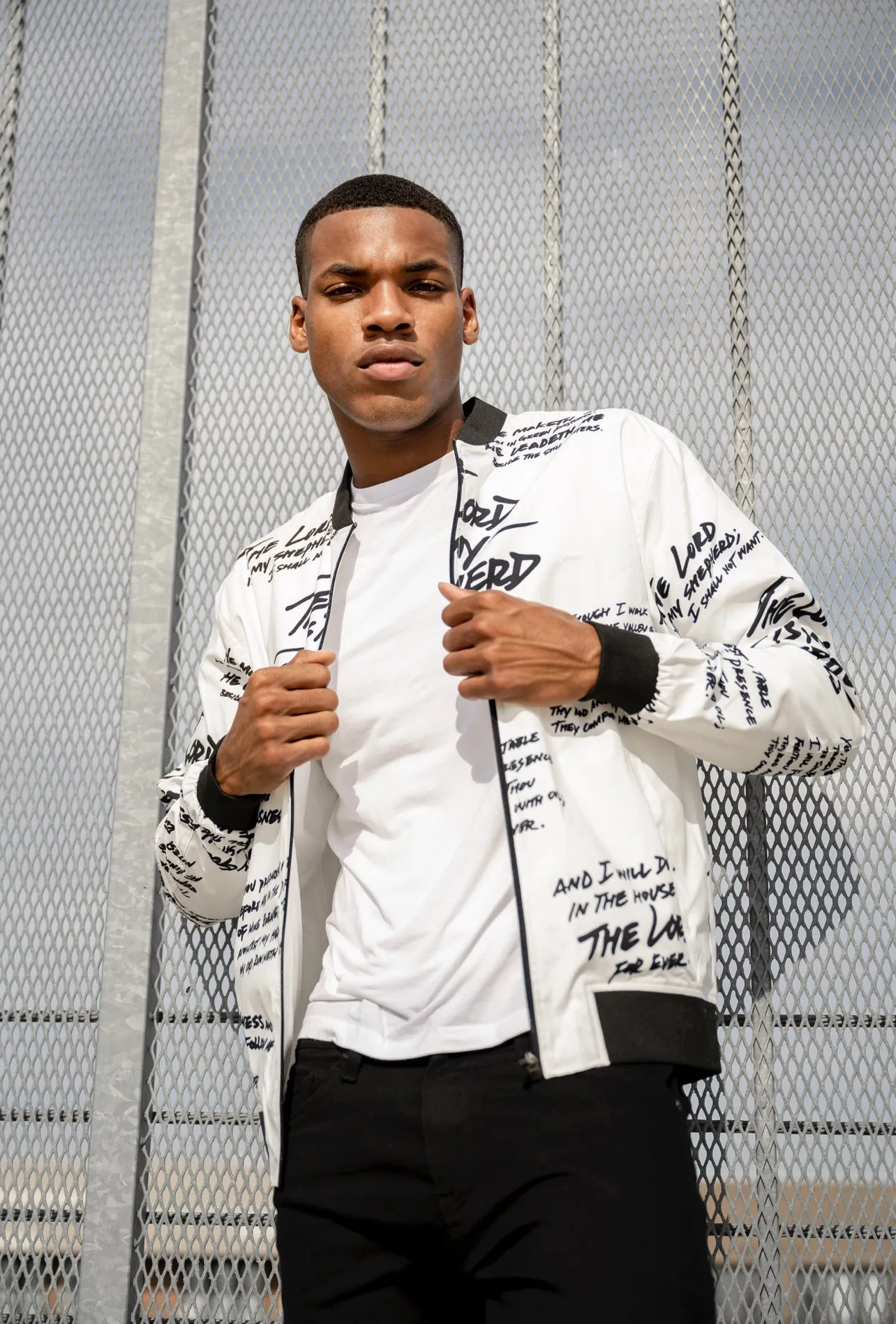 Psalm 23 Bomber Jacket - White (Limited Edition)