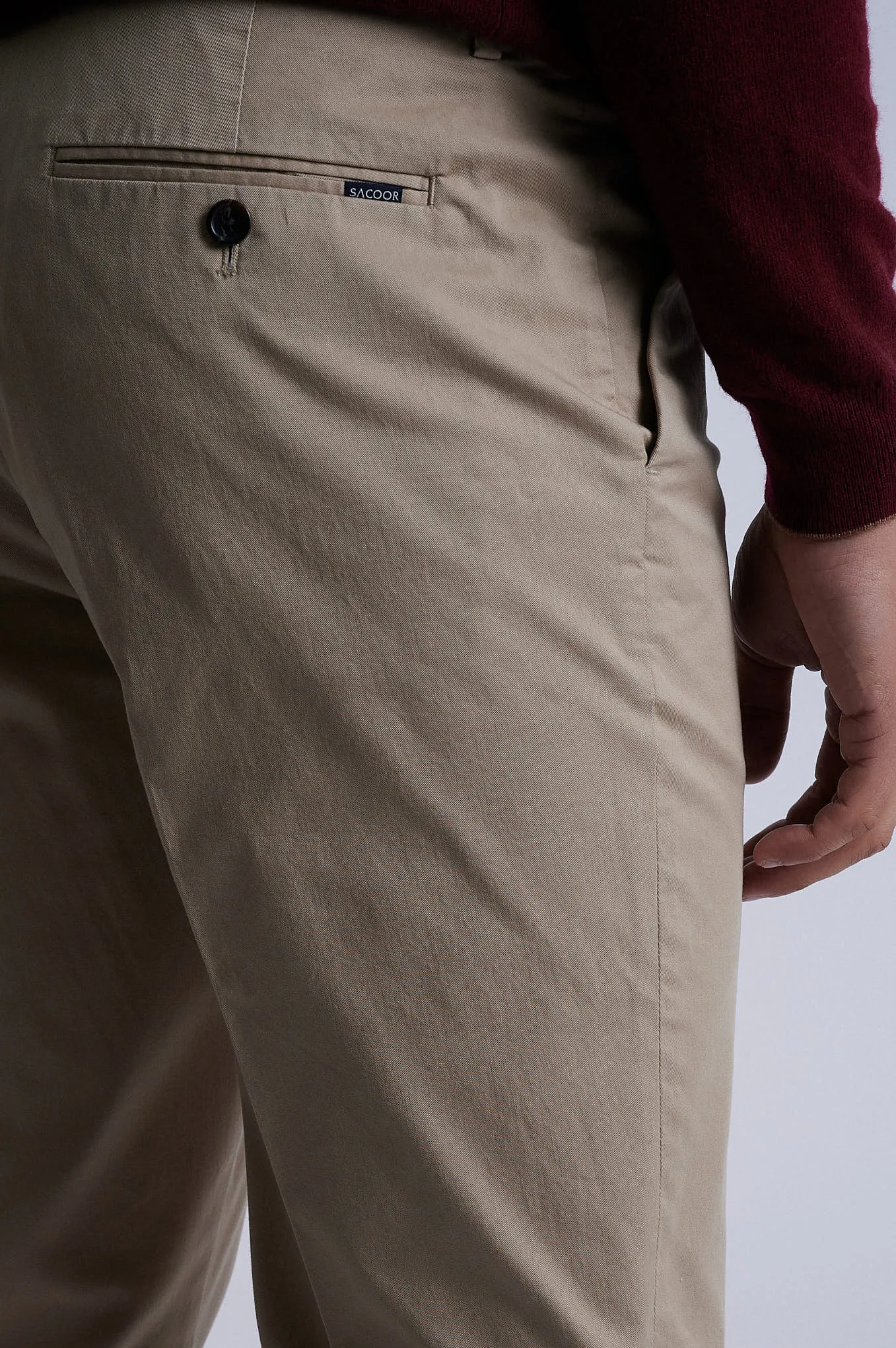 Regular fit chino in Cotton Elastane