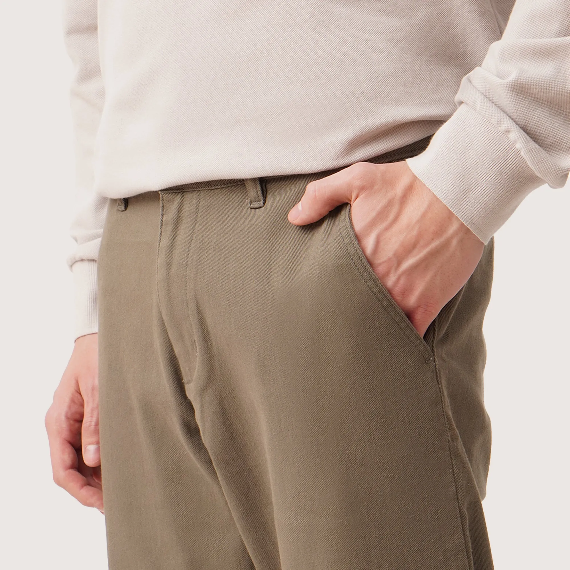 Regular Fit Trousers In Twill