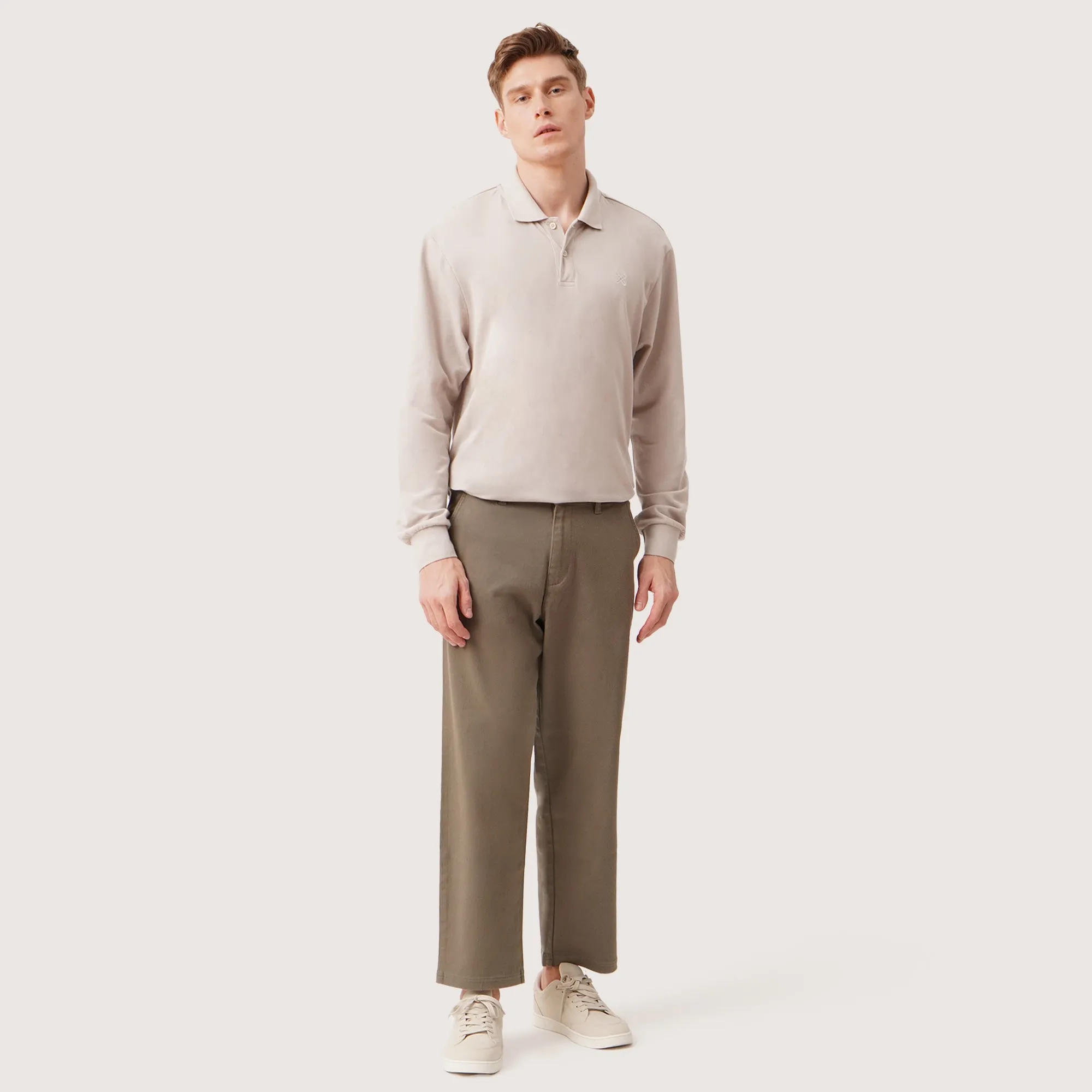 Regular Fit Trousers In Twill