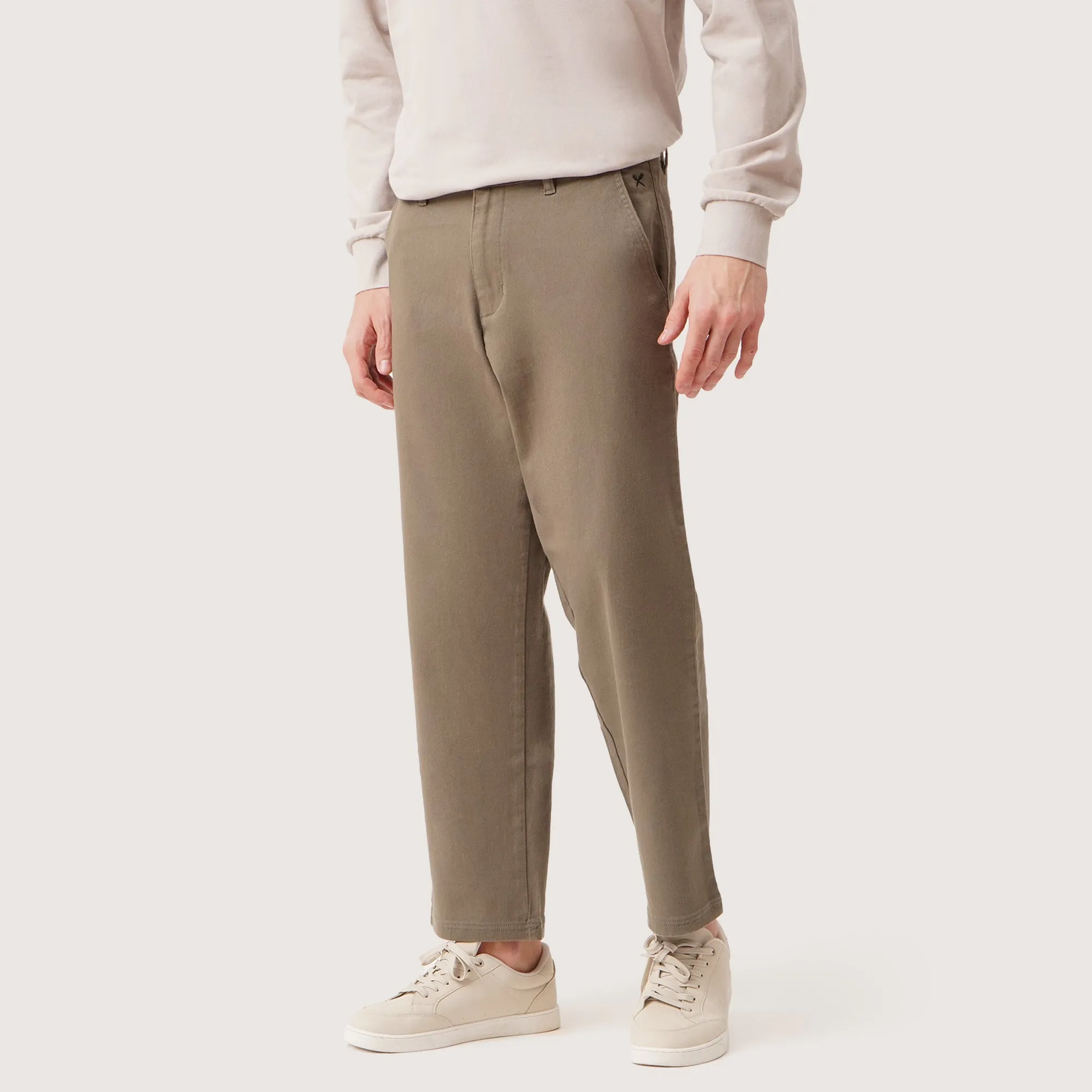 Regular Fit Trousers In Twill