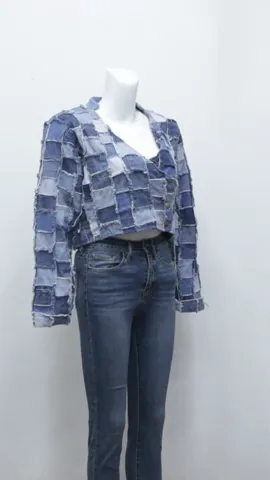 Rework Denim Patchwork Jacket