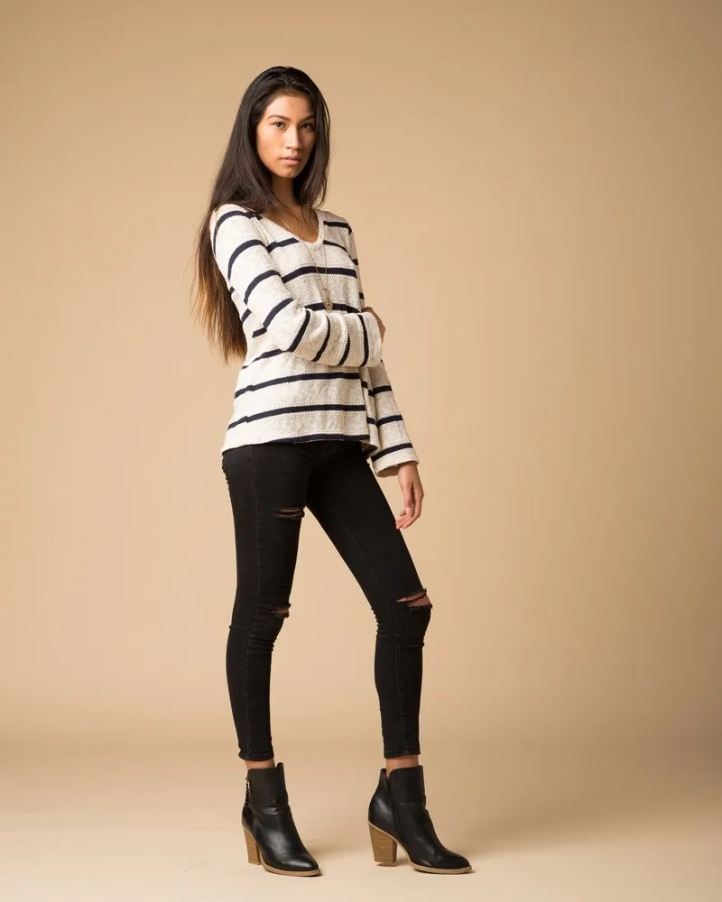 Splendid Striped Sweater | Flyback Sweater