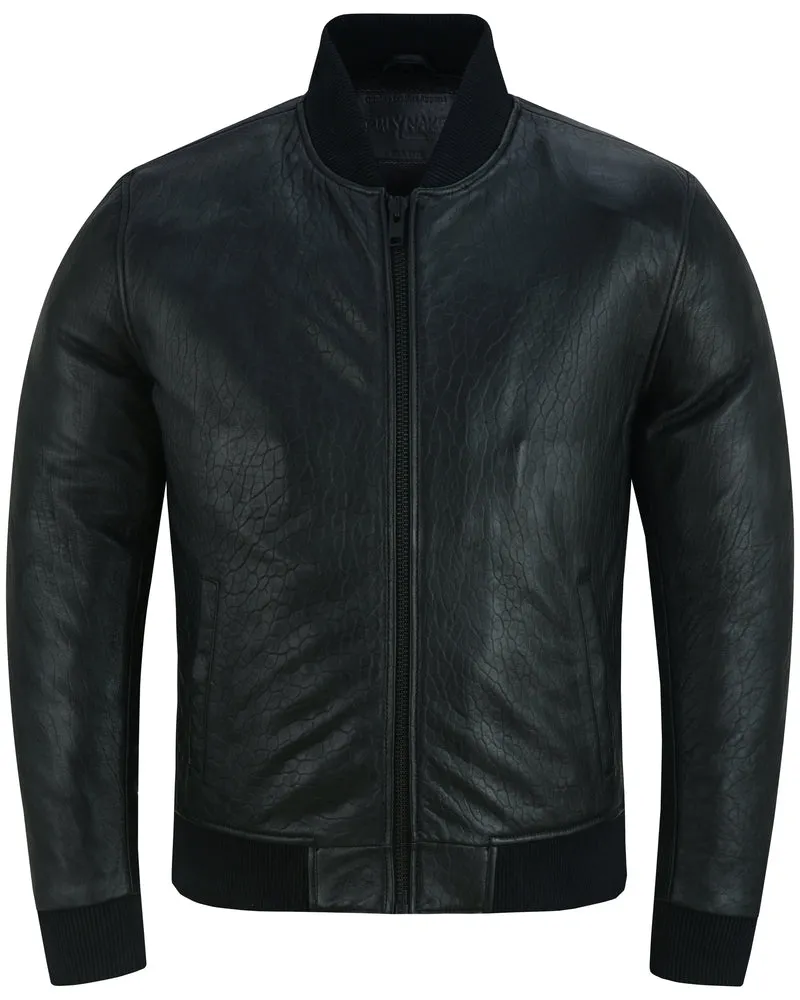 Stalwart Men's Fashion Leather Bomber Jacket