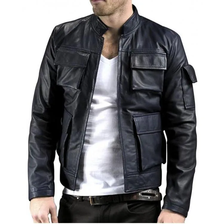 The Empire Strikes Back Han Solo Black Leather Jacket