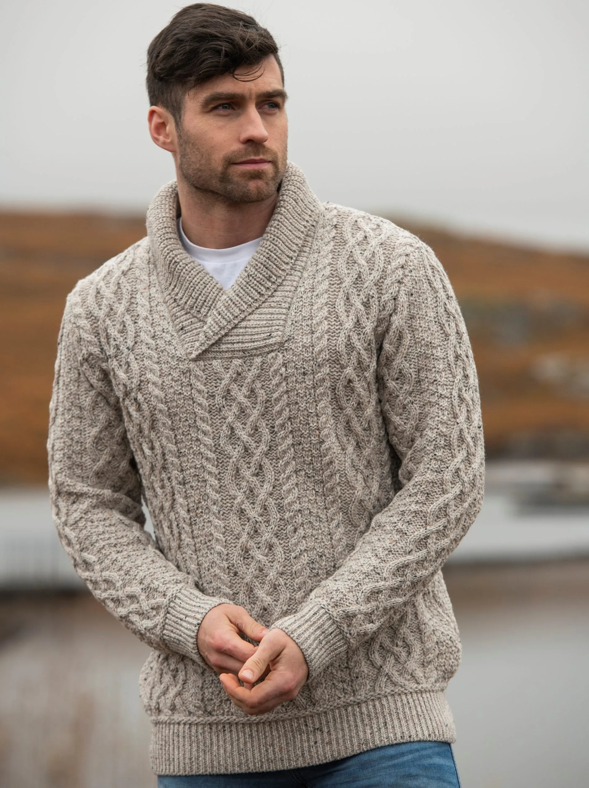 West End Knitwear | Shawl Collar Sweater | Men's