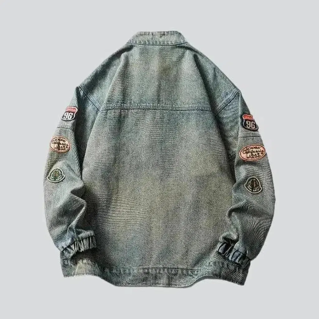 Yellow-cast vintage denim jacket