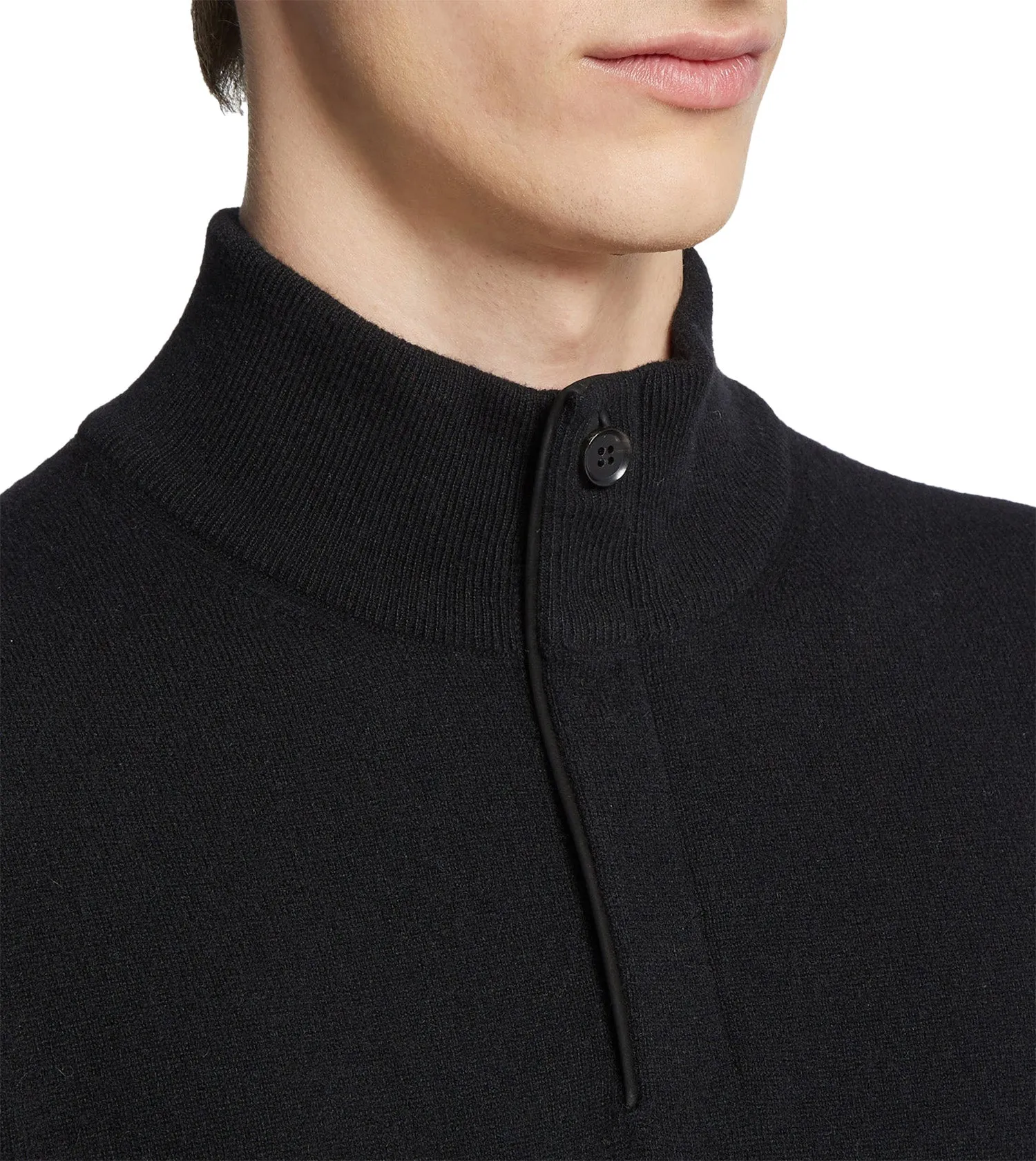 ZEGNA Oasi Cashmere Zip Mock Pullover